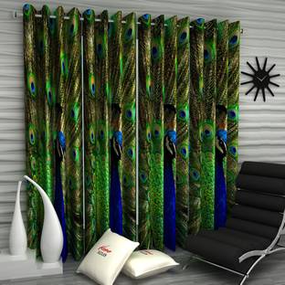 Home Sizzler 275 cm (9 ft) Long Door Polyester Room Darkening Curtain (Pack Of 4)