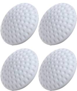 KolorFish Wall Protectors, 4 PCS Door Handle Knob Guard Stopper, Rubber Self- Adhesive Crash pad (White) Wall Mounted Door Stopper