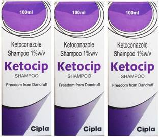 KETOCIP SHAMPOO 1 % PACK OF THREE (300ML) CIPLA Liquid