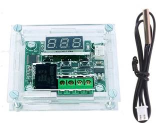 tHemiStO Clear Acrylic Case Shell Housing With W1209 Digital LED DC 12V Temp Thermostat Temperature Control Switch Module Controller Board Temperature Sensor and Controller Electronic Hobby Kit