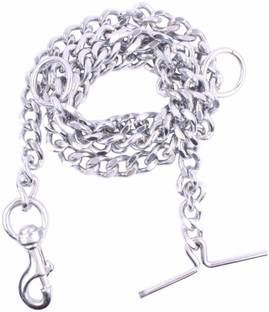 Hundur Store Heavy and Strong Silver Long Chain No.4 for Daily Walk (L-60inch) Dog Leash