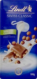 LINDT Swiss Classic Milk Chocolate with Roasted Hazelnuts Bars