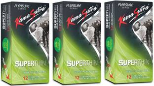 Kamasutra Pleaseure Series Superthin 12Pieces/Pack (Pack of 3) Condom