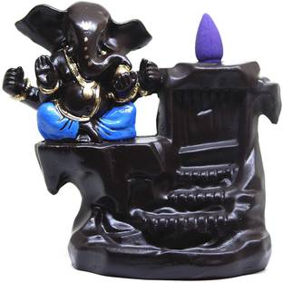 AROHI ENTERPRISES Lord Ganesha Smoke Backflow Cone Incense Holder Decorative Showpiece Decorative Showpiece  -  14 cm