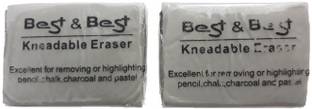 PREMIUM QUALITY KNEADABLE ERASER PACK OF 2(GREY) Non-Toxic Eraser