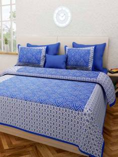 shree sd creation 170 TC Cotton Double Printed Flat Bedsheet