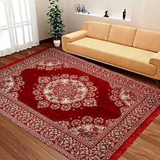 THE FRESH LIVERY Maroon Cotton Carpet