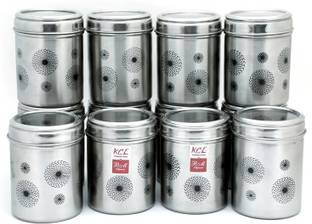 KCL Stainless Steel Container / Storage / Deep Dabba - Set of 12  - 750 ml स्टील चाय कॉफी और चीनी डब्बा