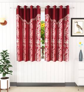 Flipkart SmartBuy 152.4 cm (5 ft) Polyester Window Curtain (Pack Of 2)