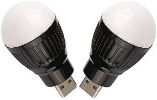 Techvik Pack Of 2 Multicolor Portable Ball Shaped Mini Usb Led Night Light/lamp Bulb Led Light