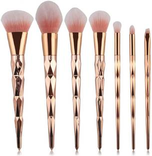 Yoana Premium Diamond Pattern Unicorn Style Makeup Brush Set - Rose Gold