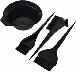बोक्सो Hair Colouring Kit For Men And Boys, Salon Dyeing Colouring Tools Mixing Brush Comb Bowl Colouring Brush For Men And Women, Black
