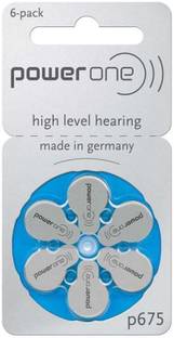 Power one Hearing Aid Battery Size 675 60Nos (6 X 10 Pack) 60 Nos, P675 Stethoscope Case