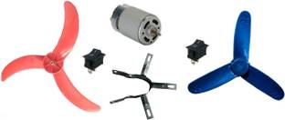 EBRAND ONE 12V Big Motor, 12 Volt DC motor + 2 Propeller 9 inch Motor Control Electronic Hobby Kit