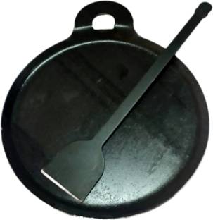 Jayam IRON DOSA TAWA 10" DIA / FLAT DESIGN / RAISED BORDER WITH DOSA TURNER Tawa 26 cm diameter