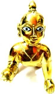 vrindavan laddu gopal traders ashtdhatu laddu gopal 100% pure size 6 no. Decorative Showpiece  -  13 cm