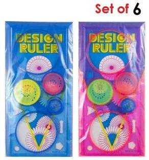 SWARUP SPIROGRAPH NEW ART STENCILS (Design Ruler) FOR KIDS (SET OF 6) SPIROGRAPH Stencil