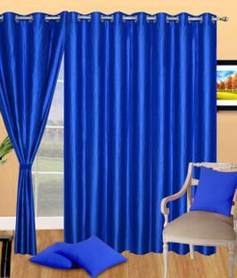 Styletex 152 cm (5 ft) Window Polyester Semi Transparent Curtain (Pack Of 2)