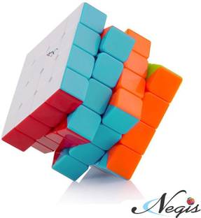 Authfort 4x4x4 Stickerless Magic Rubick Cube with Adjustable Tightness CB32