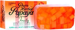 Pure हर्बल पपीता फ्रूटी सोप 4 इन 1 स्किन व्हाइटनिंग सोप