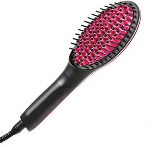 crafting maker Easy Hair Straightener Cum Comb With LCD Display Hair Straightener Brush (Black)