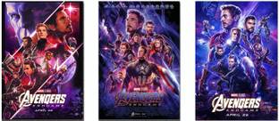 Avengers Endgame Posters Combo of 3 Posters for Room & Office(13x19 inch, Rolled) Paper Print