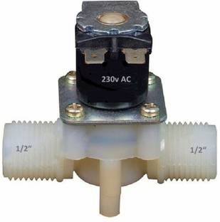 BALRAMA Solenoid Valve SV works on 220-240v AC (not DC) with 1/4 inch Elbows for RO Water Purifier Spare Part for Solid Filter Cartridge