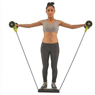BANI Push Up, Twister, Roller, Stepper, Sit Ups - 5 In 1 Ab Exerciser