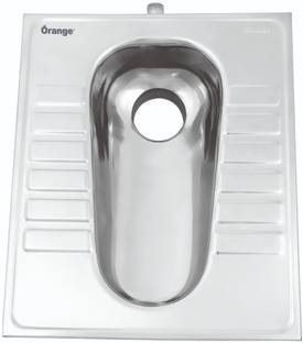 ORANGE Toilet Steel Indian Pan 19x23 Inch Custom Fit Toilet Seat Lid Lock