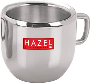 HAZEL Pack of 1 Stainless Steel Stainless Steel Green Tea Coffee Small Cute Cup, 100 ml