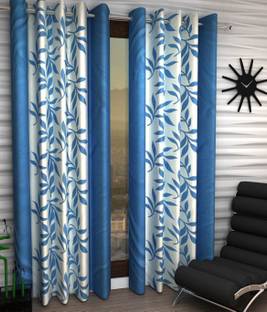 Styletex 213 cm (7 ft) Polyester Semi Transparent Door Curtain (Pack Of 2)