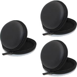 Tmeter Leather Zipper Headphone Pouch For Universal