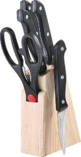 Triangle Ant 7 Pc Steel Knife Set Stainless Steel 7-Piece Knife Set with Wooden Stand