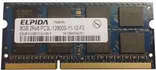 ELPIDA DDR3L 1600Mhz low voltage 1.35V Laptop RAM DDR3 8 GB (Dual Channel) Mac, Laptop (EBJ81UG8EFU0-GN PC3L 12800S , CL 11)