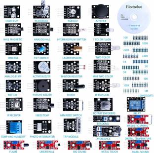 Electrobot 37 in 1 Sensor Modules Kit with Tutorials CD Educational Electronic Hobby Kit