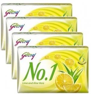 Godrej No.1 lime and alovera 100 gm soap (pack of 4)