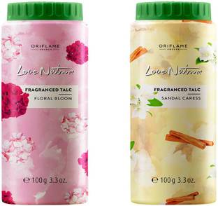 ओरिफ्लेम स्वीडन लव नेचर फ्रेग्रेन्स्ड टैल्क फ्लोरल ब्लूम, सैंडल केयर्स 100 जी