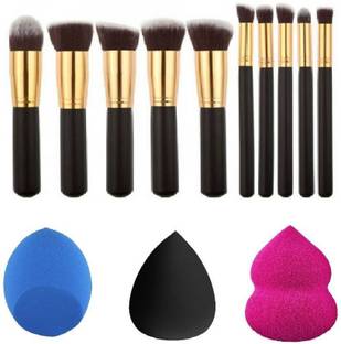 LYSTERIA 10 Pcs Makeup Brush Makeup Sponge