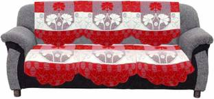 Dakshya Industries Cotton Floral 3 Seater Sofa Cover