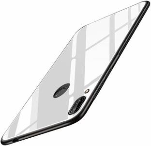 MOBILOVE Back Cover for Redmi Note 7 / Note 7 Pro| Luxury Toughened Glass Cover With Shockproof Soft Silicone Side Case