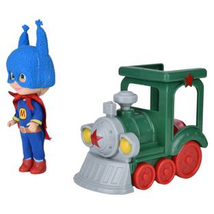 SIMBA Masha and The Bear - Doll as Super Hero with Train