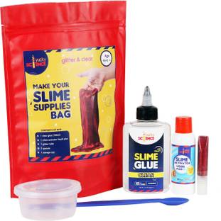 yucky science Slime Making Supplies Bags - Glitter and Clear. Age 4+ Year (Multicolour)
