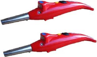 Riyansh 2 in 1 Kitchen Dolphin Shape Electronic Gas Lighter with Led Torch (Red, Pack of 2) Plastic Electronic Gas Lighter