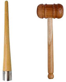 Red Lion Cricket Bat Grip Cone & Knocking Hammer Bat Mallet Wooden Bat Mallet