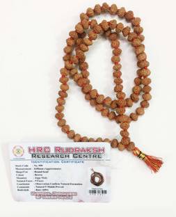 मोर्मुकुट 9 MUKHI RUDRAKSHA MALA 8mm लकड़ी नेकलेस