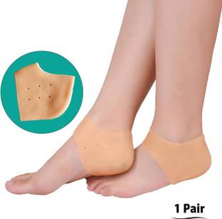 APPJEN "FREE SIZE" Anti heel crack set socks pain foot gel relief Heel Support Heel Support