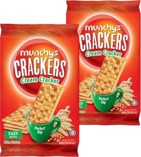 Munchy's CREAM CRACKERS 300G. (PACK OF2) Salted Biscuit