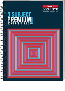 LUXOR Exercise Notebook-Cubes B5 Notebook Ruled 250 Pages