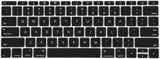 Saco Keyboard Silicon Protector Cover for MacBook Pro 13 inch A1708 (No TouchBar) Release 2016 & MacBook 12 inch A1534 NEWEST Silicone Skin - Black Laptop Keyboard Skin