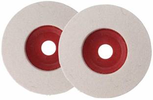 EXCEL IMPEX Polishing Pad Wool Polishing Wheel Buffing Pad for polishing stainless steel, metal, marble, glass ceramic, 4 Inch (Set of 2) Metal Polisher